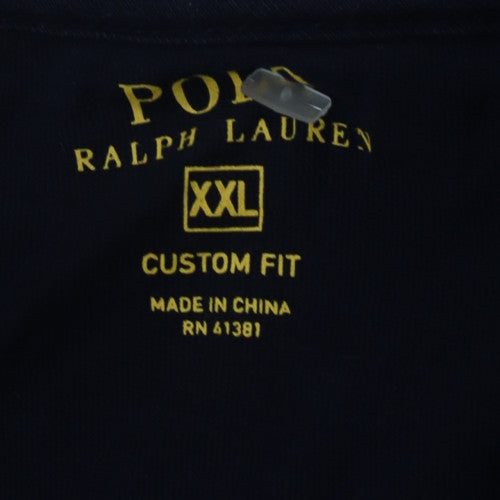 Ralph Lauren Men's Blue 2XL Custom Fit Cotton Crew Neck T-Shirt