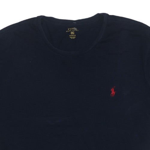 Ralph Lauren Men's Blue 2XL Custom Fit Cotton Crew Neck T-Shirt