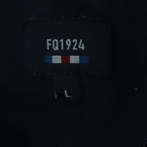 FQ1924 Men's Blue 1/4 Zip High Neck Sweatshirt Size L