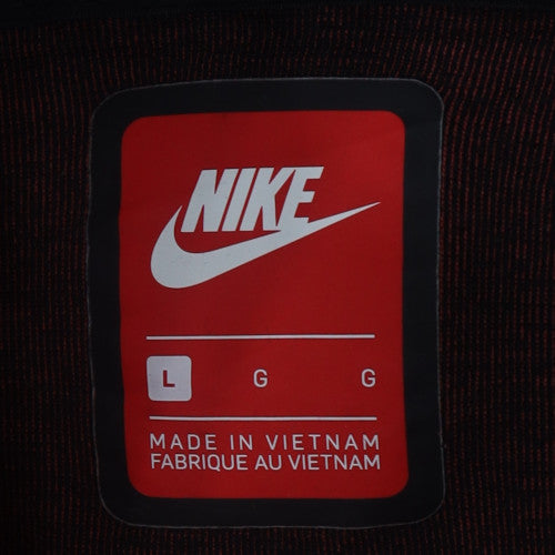Nike Men's Red Full Zip Hoodie Size L Regular Fit with Hood