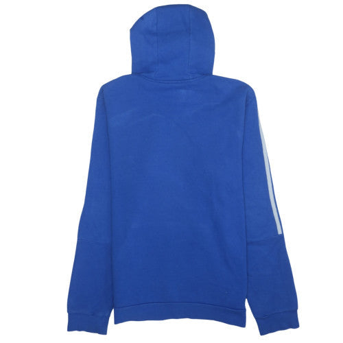 Adidas Men Blue Pullover Hoodie Medium Sports Fleece Sweatshirt