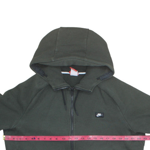 Nike Men's Green Full Zip Fleece Hoodie XL Regular Fit