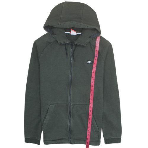 Nike Men's Green Full Zip Fleece Hoodie XL Regular Fit