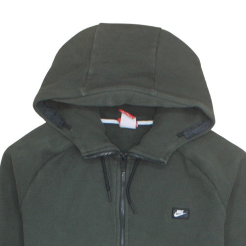 Nike Men's Green Full Zip Fleece Hoodie XL Regular Fit