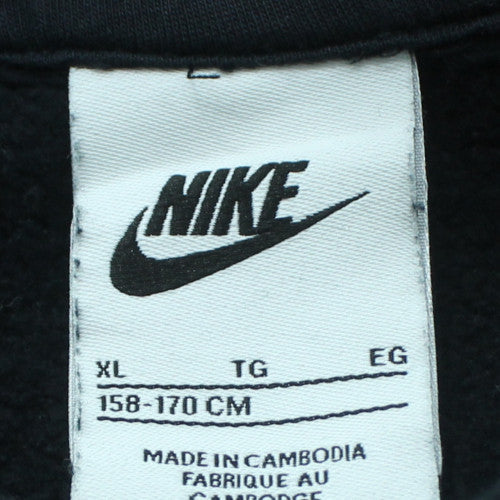 Nike Boys Black Pullover Hoodie XL Fleece Lined Casual Sweatshirt