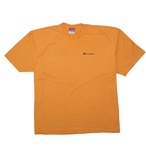 Champion Men's Orange Short Sleeve Crew Neck XXL Cotton T-Shirt