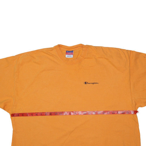 Champion Men's Orange Short Sleeve Crew Neck XXL Cotton T-Shirt
