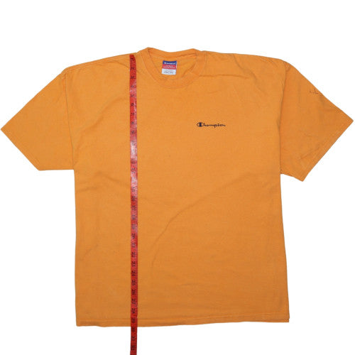 Champion Men's Orange Short Sleeve Crew Neck XXL Cotton T-Shirt