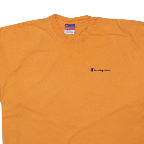 Champion Men's Orange Short Sleeve Crew Neck XXL Cotton T-Shirt