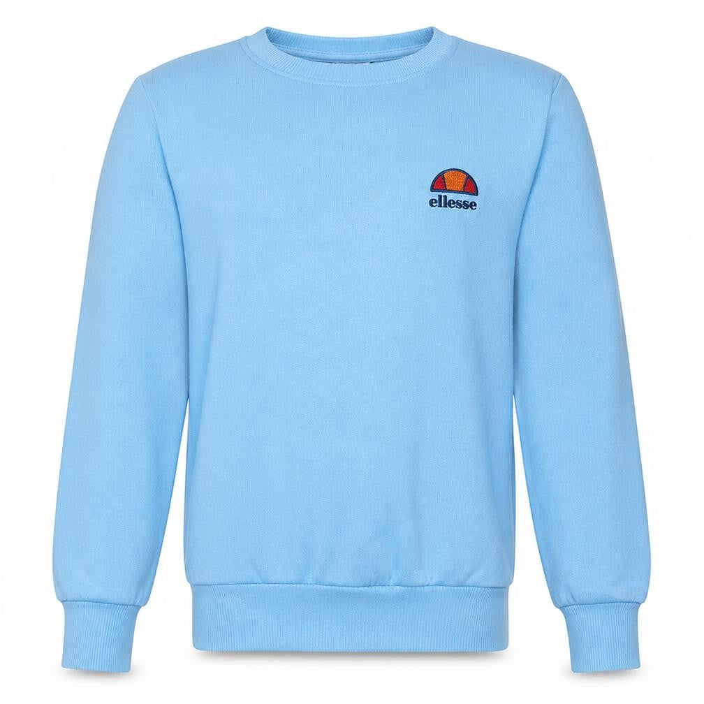Ellesse Men's Blue Crew Neck Cotton Sweatshirt M Logo Pullover Top