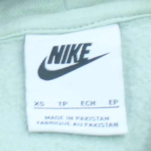 Nike Womens Mint Green Pullover Hoodie XS Cotton Blend Casual