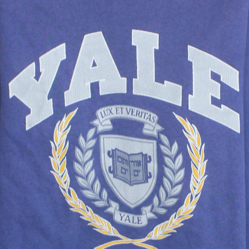 Champion Men's Blue Yale Graphic Crew Neck Sweatshirt Size L