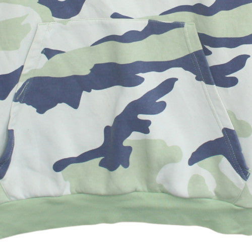 Adidas Mens Green Camouflage Pullover Hoodie Size L