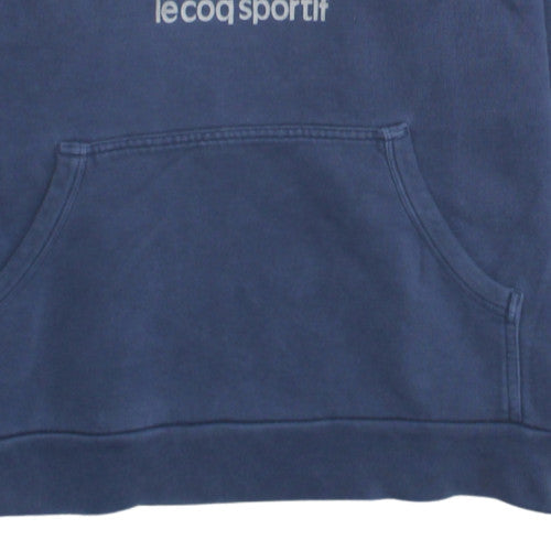 Le Coq Sportif Men's Blue XL Pullover Hoodie with Logo