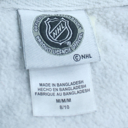 NHL Seattle Kraken White & Navy Sweatshirt Women M Graphic Logo Cotton Blend