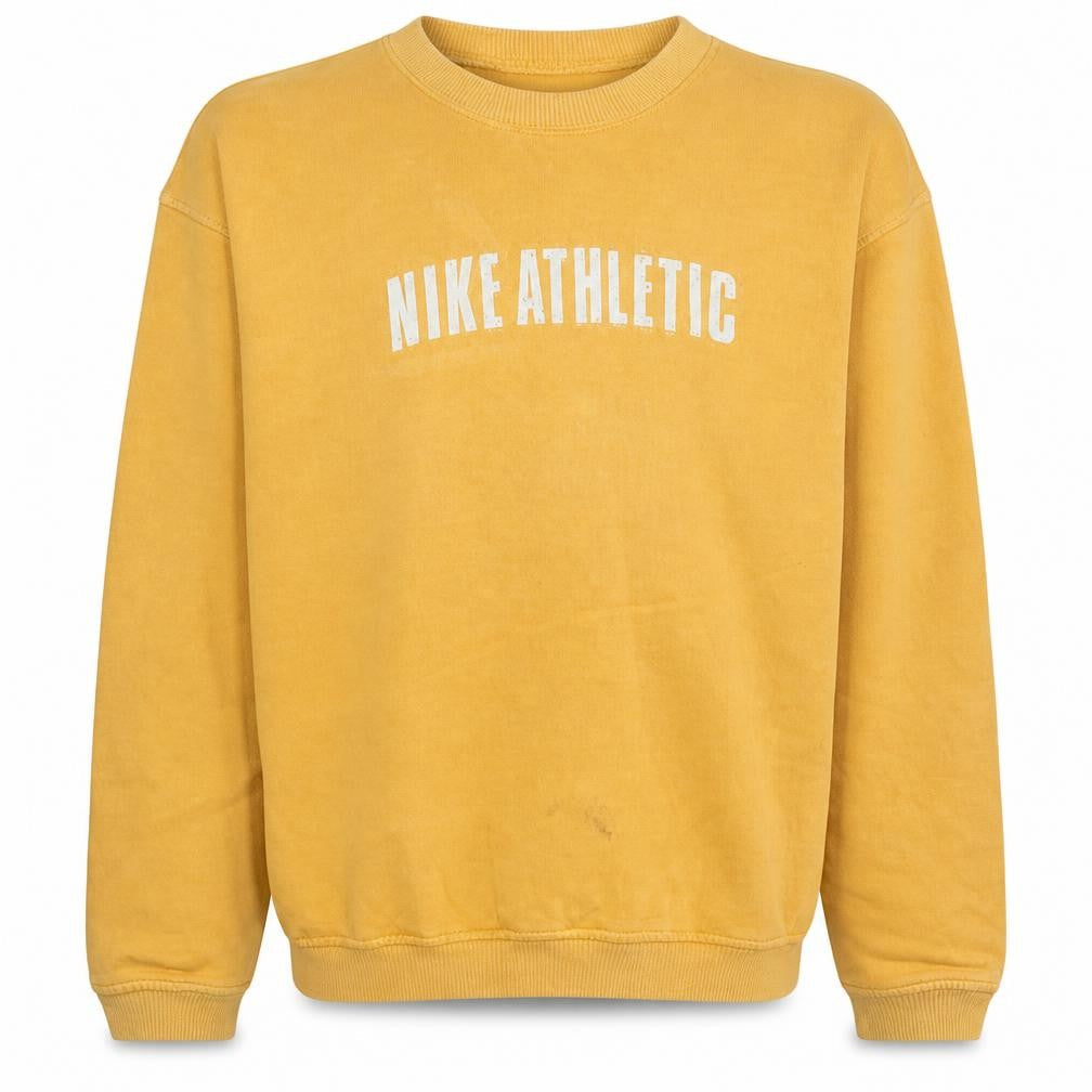 Nike Boys Yellow Athletic Crew Neck Sweatshirt XL Cotton Fleece