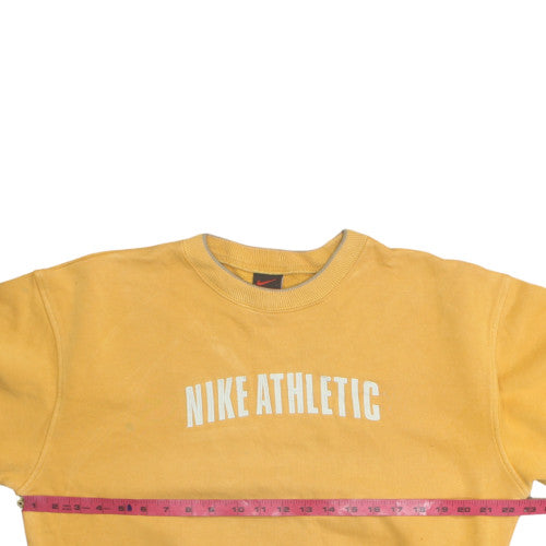 Nike Boys Yellow Athletic Crew Neck Sweatshirt XL Cotton Fleece
