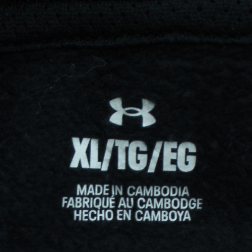 Under Armour Men's Black XL Pullover Hoodie with Logo Detail