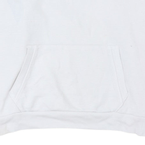 Levi's Women's White Pullover Hoodie XS Rainbow Logo Cotton Casual