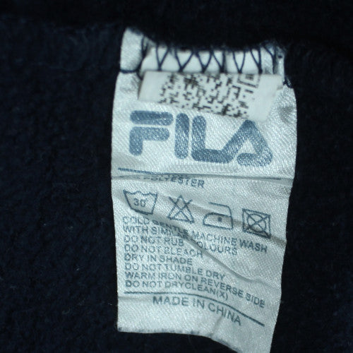 FILA Men's Black 2XL Pullover Logo Fleece Hoodie