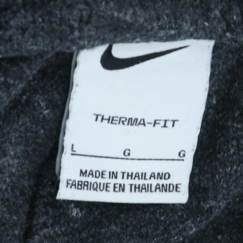 Nike Womens Grey Therma-Fit Wide Leg Fleece Sweatpants L