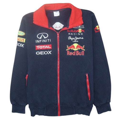 Red Bull Racing Men's Navy Track Jacket L Cotton Zip Up Sportswear