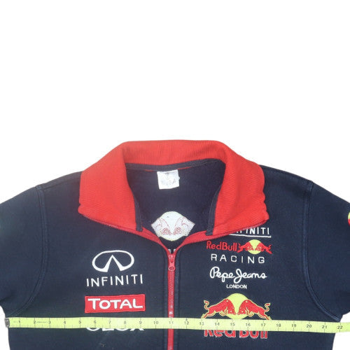 Red Bull Racing Men's Navy Track Jacket L Cotton Zip Up Sportswear