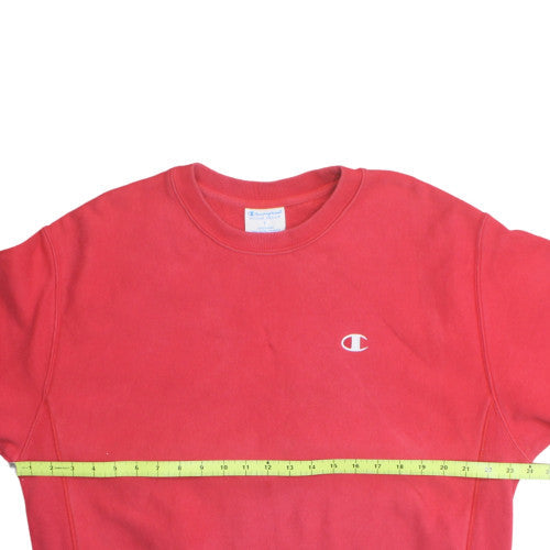 Champion Mens Red Reverse Weave Sweatshirt L Classic Fit