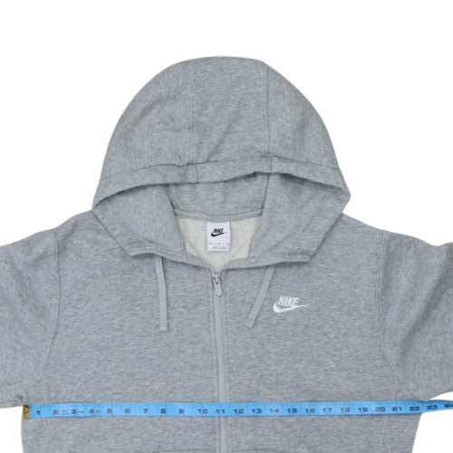 Nike Men's Grey Full Zip Hoodie M Regular Fit Fleece Sweatshirt