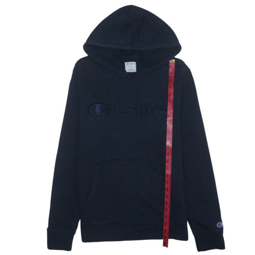 Champion Women’s Navy Pullover Hoodie Medium Cotton Blend Logo