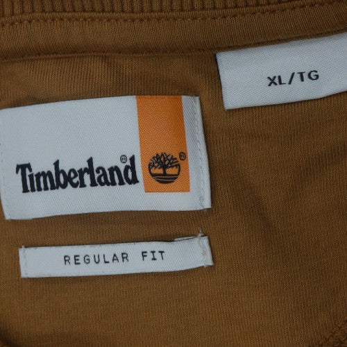 Timberland Men’s Brown XL Regular Fit Embroidered Logo Sweatshirt