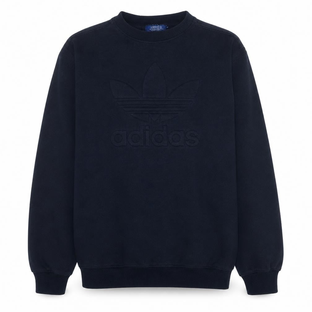 Adidas Mens Blue XL Pullover Crew Neck Logo Sweatshirt