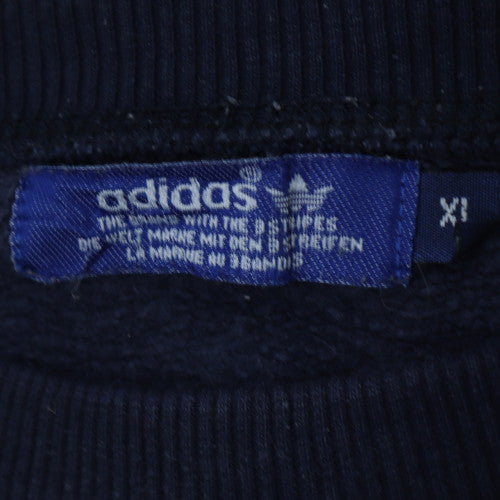 Adidas Mens Blue XL Pullover Crew Neck Logo Sweatshirt