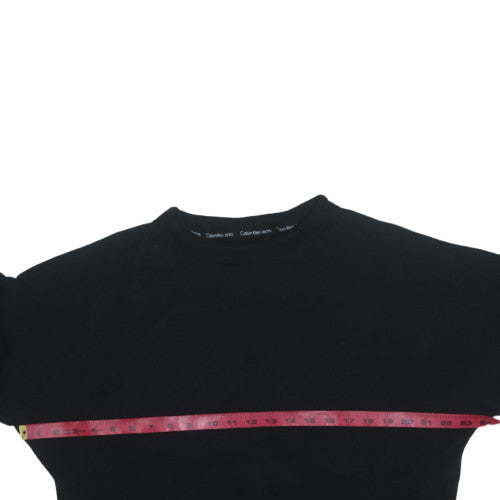 Calvin Klein Jeans Men's Black S Pullover Sweatshirt Classic Crew Neck