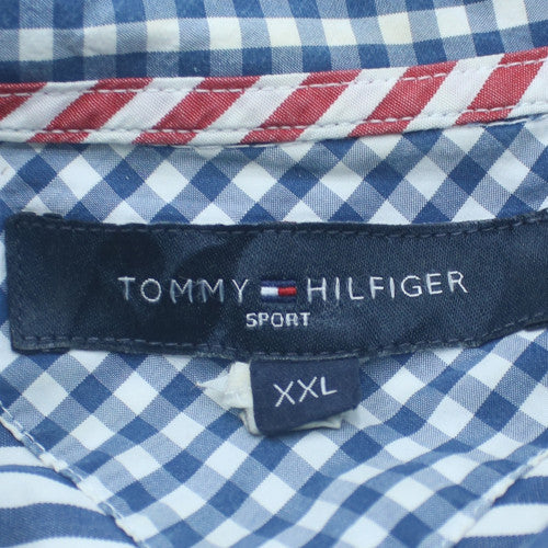Tommy Hilfiger Men's Blue Striped Button-Down Cotton Shirt XXL