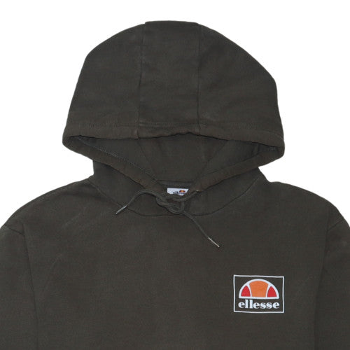 Ellesse Men's Green Pullover Hoodie L Regular Fit Fleece Logo Sportswear