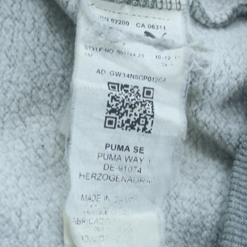 Puma Men’s Grey Pullover Hoodie 2XL Regular Fit Fleece Sportswear
