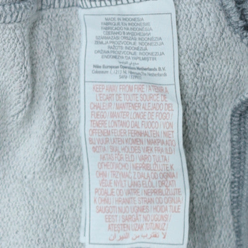 Nike Men’s Grey Pullover Hoodie S Logo Fleece Sportswear