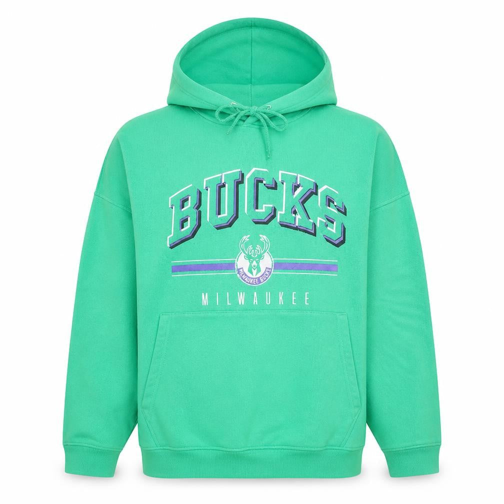 NBA Men’s Green Small Pullover Hoodie Milwaukee Bucks Fleece