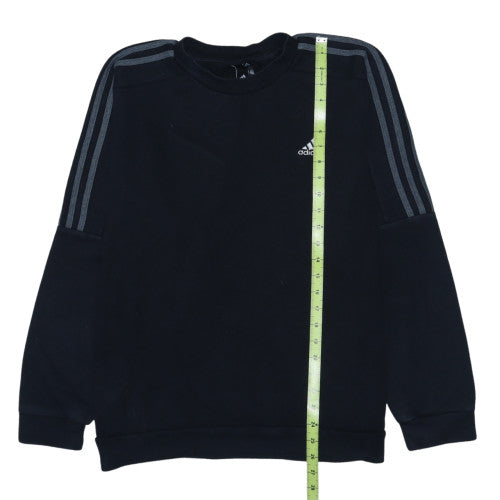 adidas Men's Black M Pullover Fleece Logo Crew Neck Sweatshirt