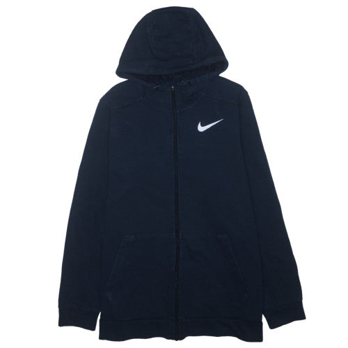 Nike Men’s Black Full Zip Hoodie L Sports Dri-FIT Sweatshirt