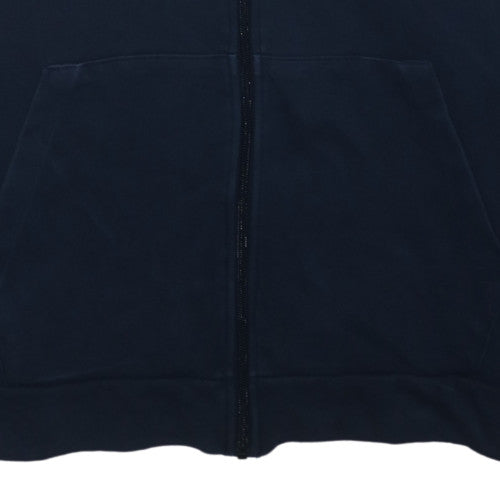 Nike Men’s Black Full Zip Hoodie L Sports Dri-FIT Sweatshirt