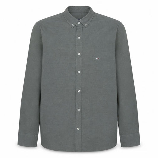Tommy Hilfiger Men's Green Button-Up Long Sleeve Shirt M Classic Fit