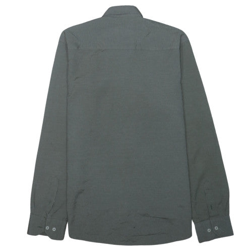 Tommy Hilfiger Men's Green Button-Up Long Sleeve Shirt M Classic Fit