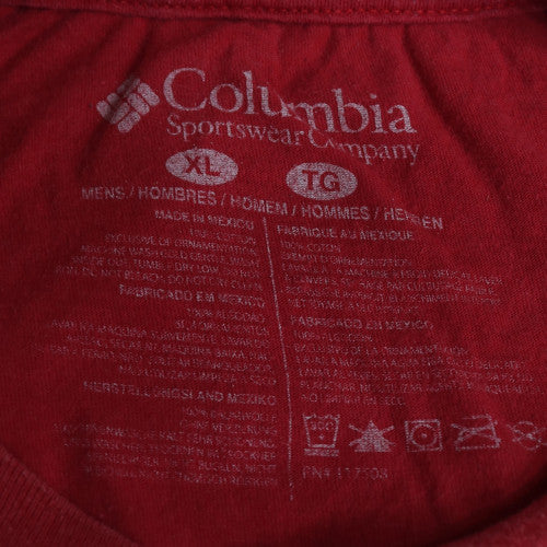 Columbia Men’s Red XL Graphic Dog Print Cotton T-Shirt