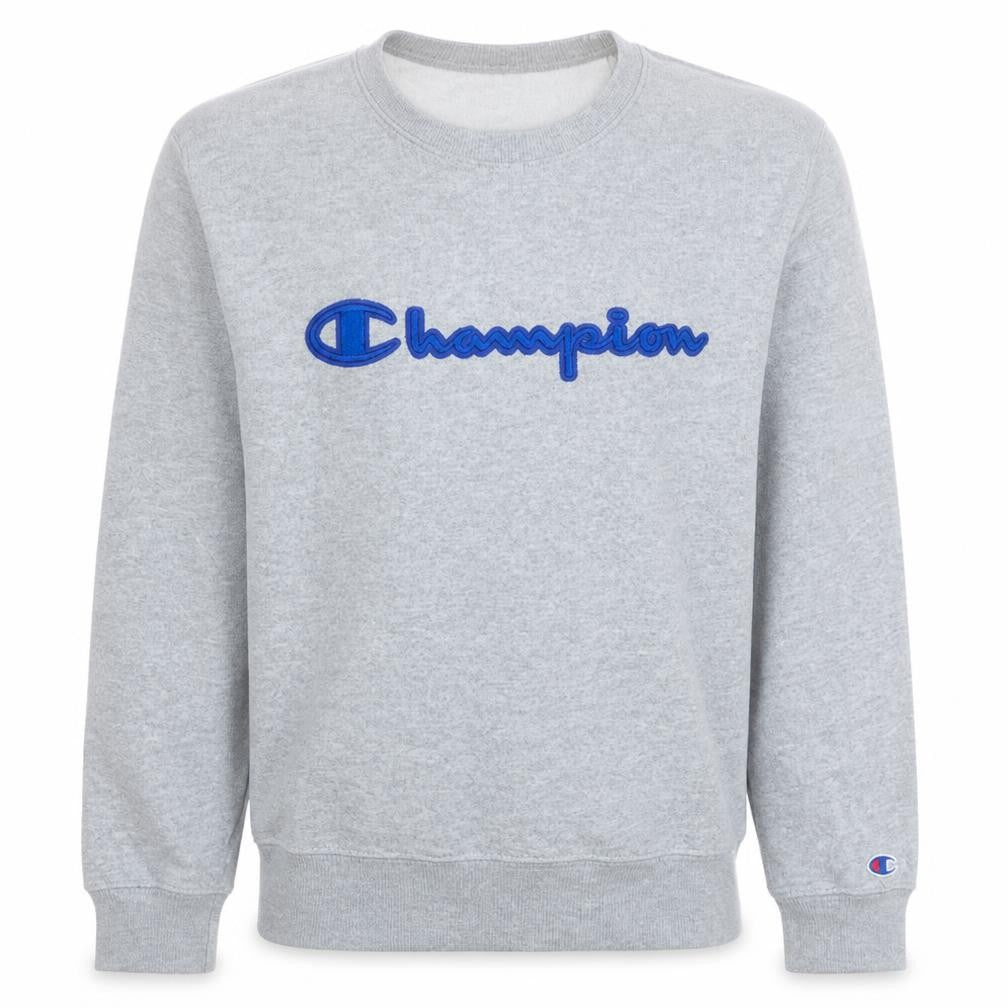 Champion Men's Grey Crew Neck Pullover Sweatshirt M