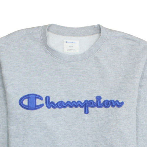 Champion Men's Grey Crew Neck Pullover Sweatshirt M