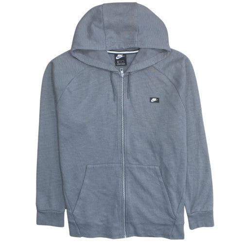 Nike Men's Grey Full Zip Hoodie XL Regular Fit Cotton Blend