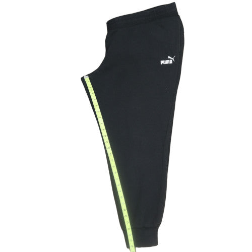 Puma Womens Black Jogger Sweatpants M Sports Logo Cuffed