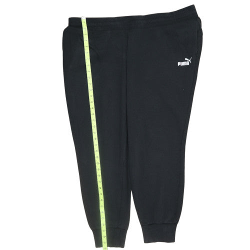 Puma Womens Black Jogger Sweatpants M Sports Logo Cuffed